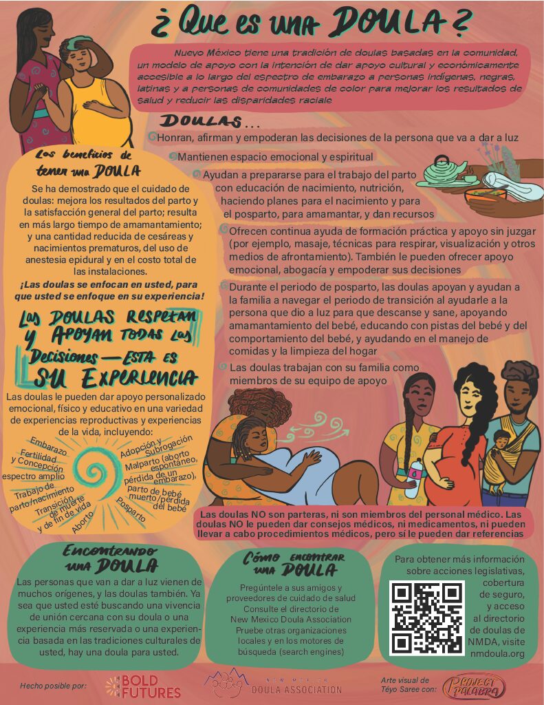 Illustrated guide explaining the role of doulas.
