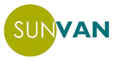 SUNVAN logo with green and teal text.