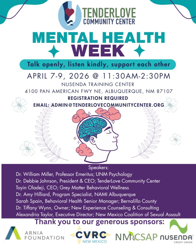 Mental Health Week event poster, April 2026.