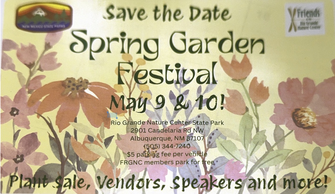 Spring Garden Festival invitation with floral background.